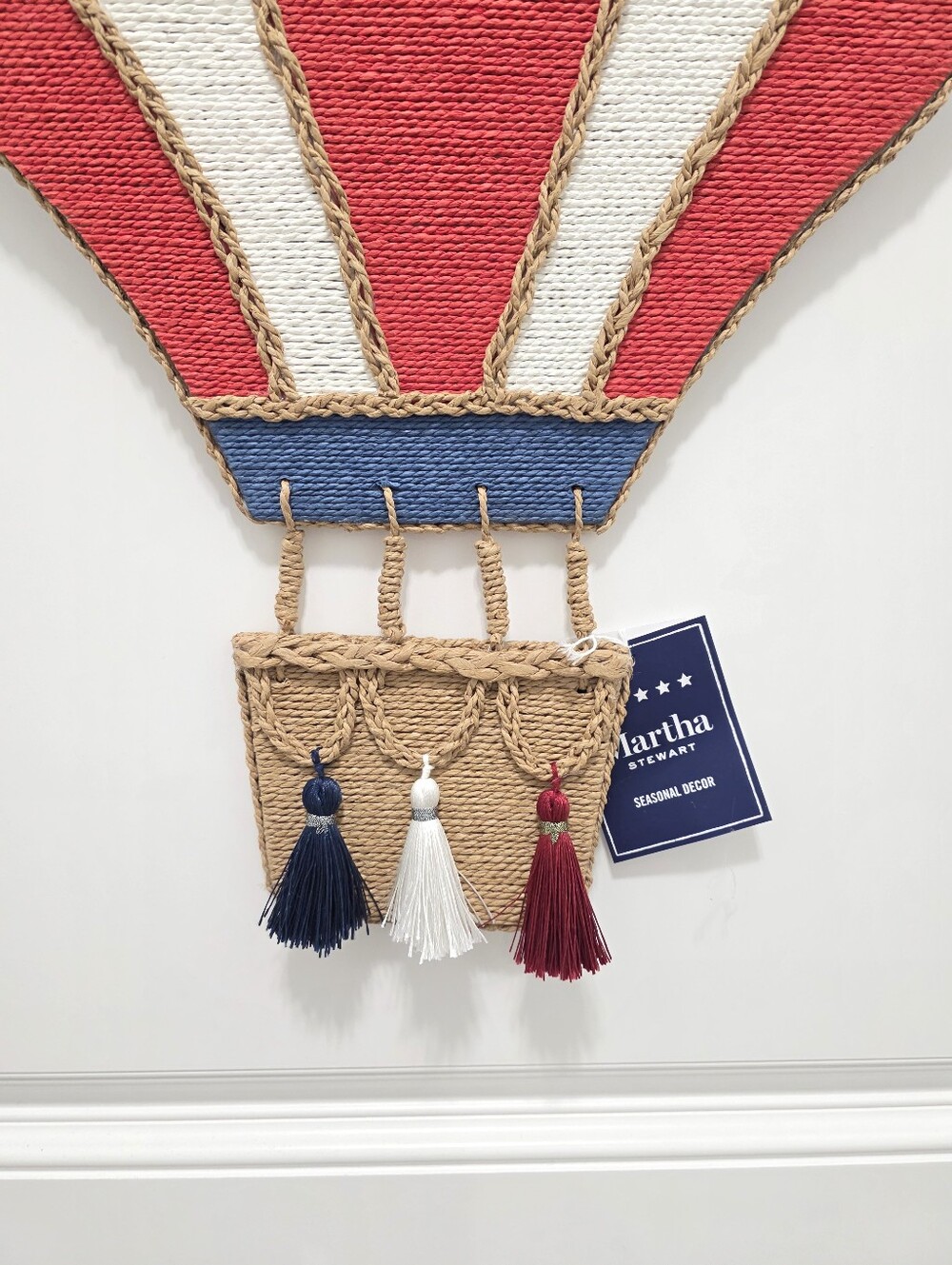 Martha Stewart Patriotic Hot Air Balloon Wall Art Door Decor 4th of July USA - Picture 5 of 6